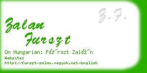 zalan furszt business card